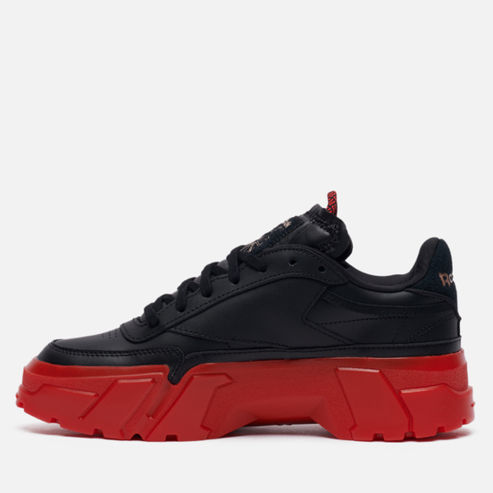 Женские кроссовки Reebok x Cardi B Club C Core Black/Dynamic Red/Rose Gold
