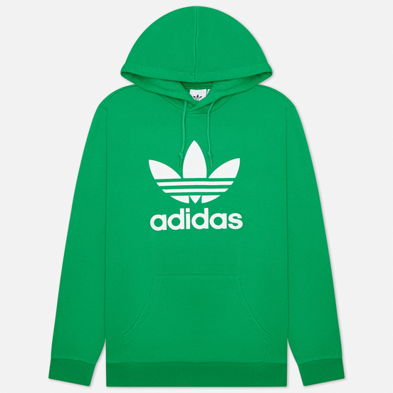 Мужская толстовка adidas Originals Adicolor Trefoil Hoodie Green/White
