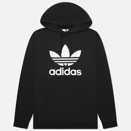 Мужская толстовка adidas Originals Adicolor Trefoil Hoodie Black/White