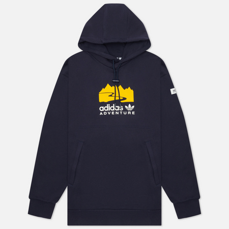 Мужская толстовка adidas Originals Adventure Logo Hoodie, цвет чёрный, размер M