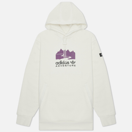 Мужская толстовка adidas Originals Adventure Logo Hoodie, цвет белый, размер L