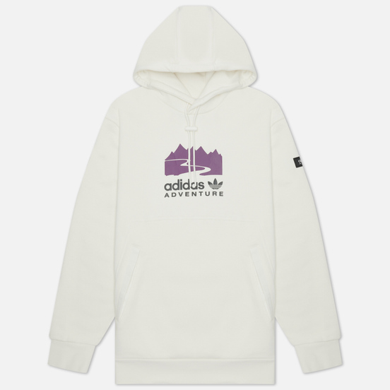 Мужская толстовка adidas Originals Adventure Logo Hoodie Cloud White