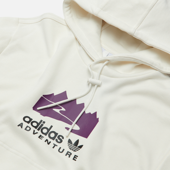 Мужская толстовка adidas Originals Adventure Logo Hoodie Cloud White