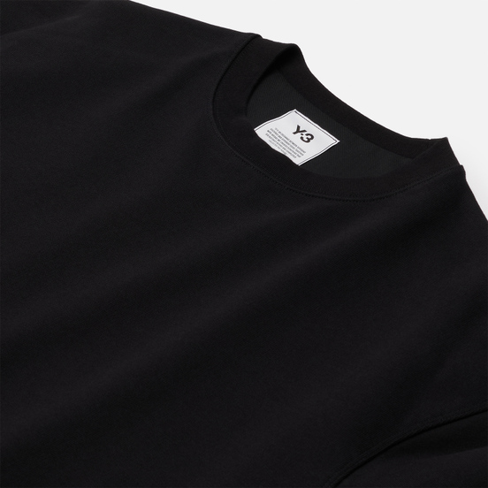 Мужская толстовка Y-3 3 Stripe Terry Crew Neck Black