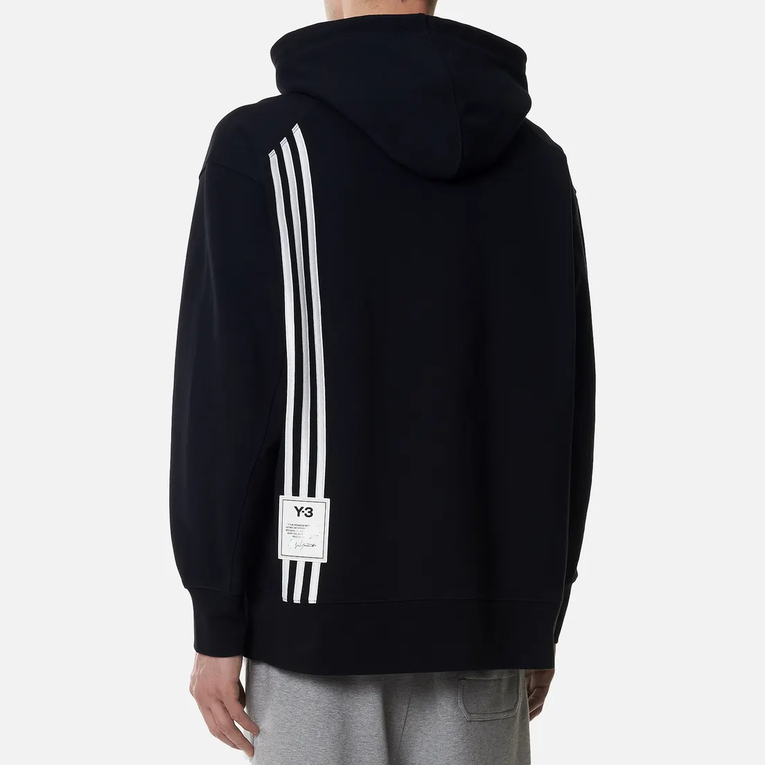Y-3 Мужская толстовка 3 Stripe Terry Hoodie
