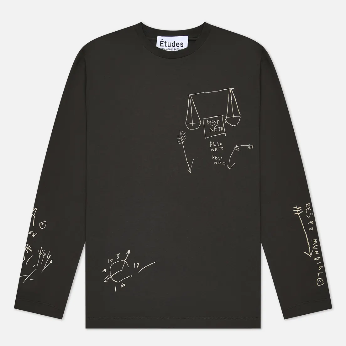 Etudes Мужской лонгслив x Jean-Michel Basquiat Wonder Peso Neto
