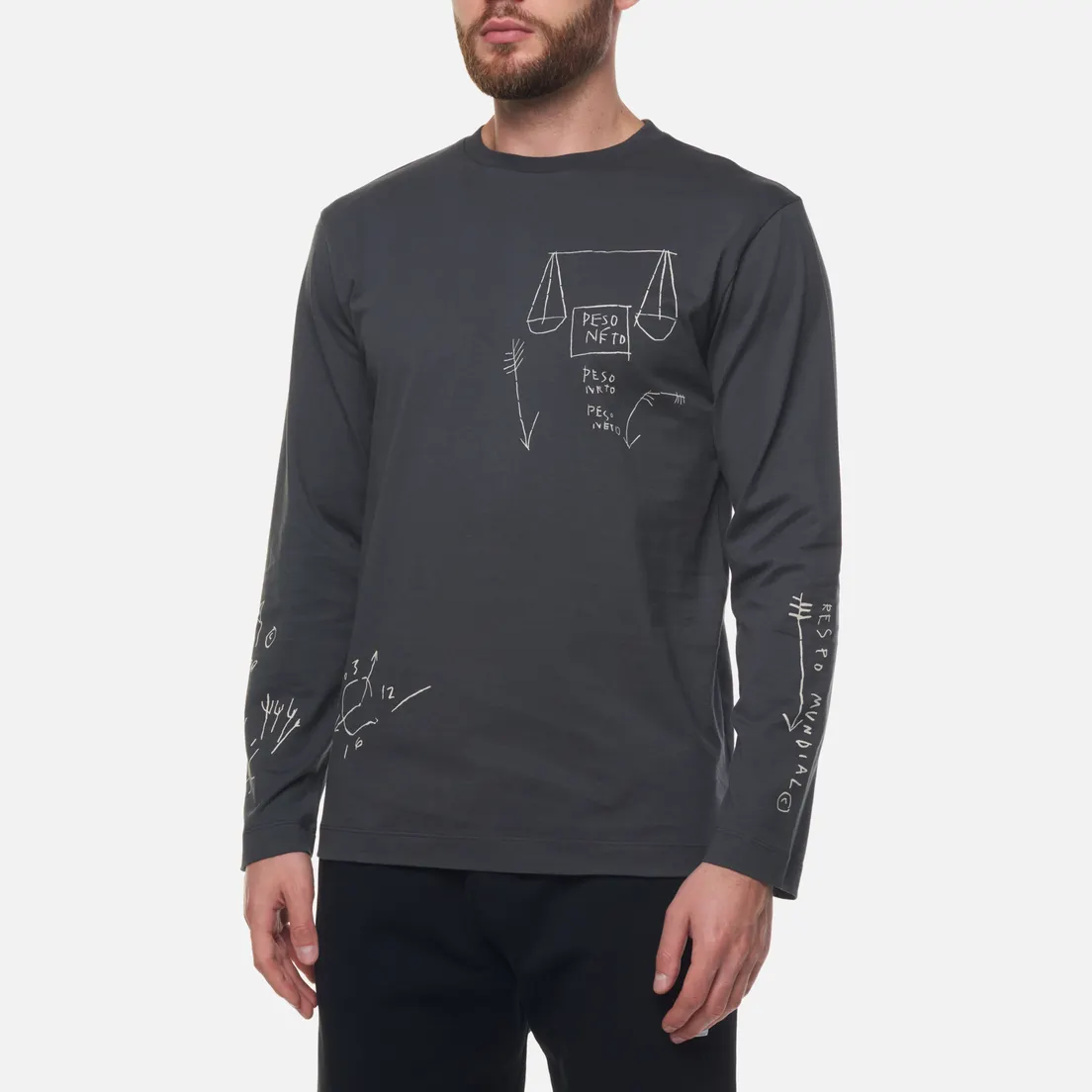 Etudes Мужской лонгслив x Jean-Michel Basquiat Wonder Peso Neto