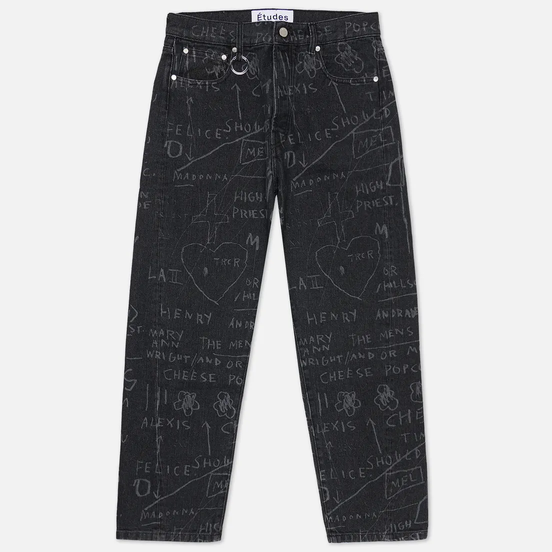 Etudes Мужские джинсы x Jean-Michel Basquiat Side Cheese Popcorn Denim