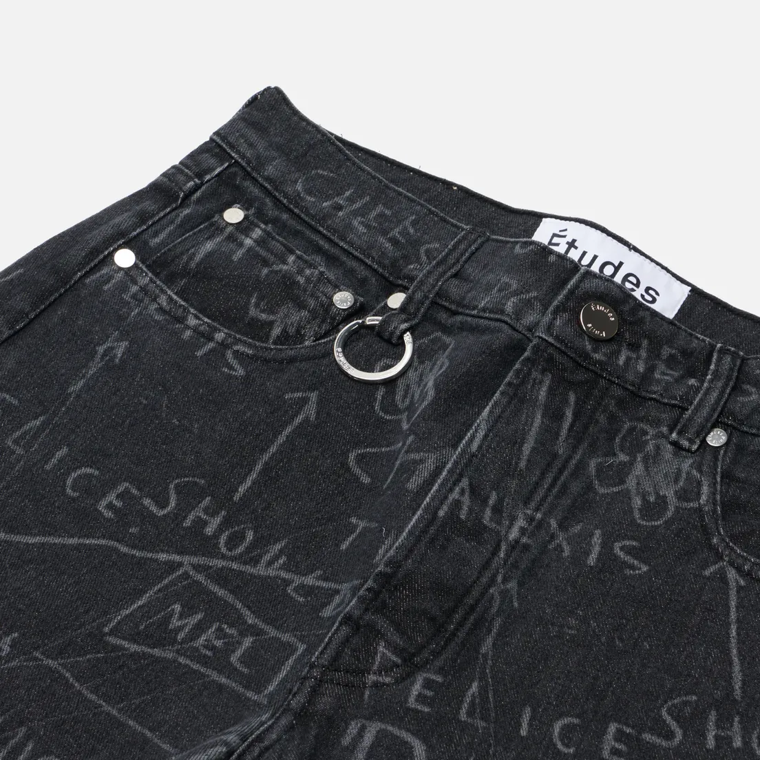 Etudes Мужские джинсы x Jean-Michel Basquiat Side Cheese Popcorn Denim