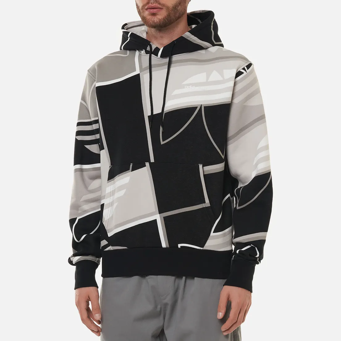 adidas Originals Мужская толстовка All Over Print Logo Play Hoodie