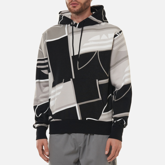 Мужская толстовка adidas Originals All Over Print Logo Play Hoodie Black