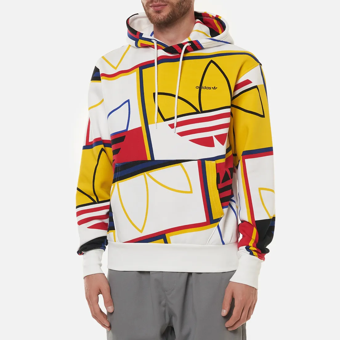 adidas Originals Мужская толстовка All Over Print Logo Play Hoodie