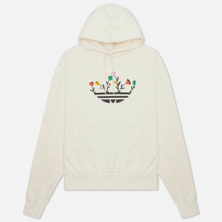 Мужская толстовка adidas Originals Floral Trefoil Hoodie, цвет бежевый, размер M