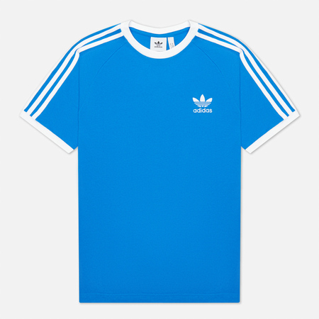 Мужская футболка adidas Originals Adicolor Classics 3-Stripes, цвет голубой, размер XS