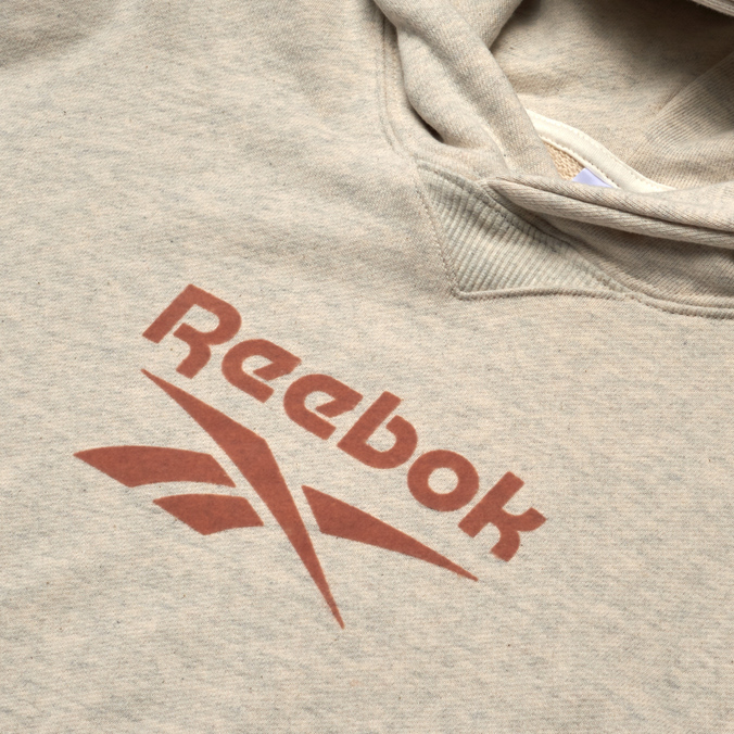 Женская толстовка Reebok, цвет бежевый, размер S H49263 Classic Big Logo Hoodie - фото 2