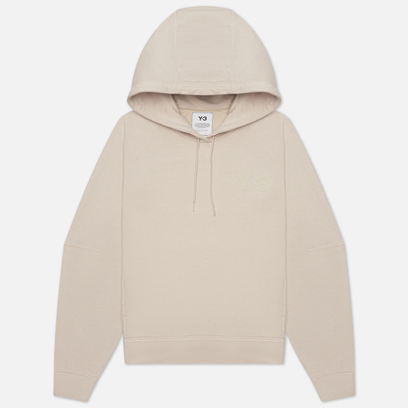 Женская толстовка Y-3 Classic Chest Logo Hoodie, цвет бежевый, размер S