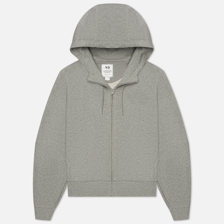 Женская толстовка Y-3 Classic Logo Full Zip-Hoodie, цвет серый, размер XS