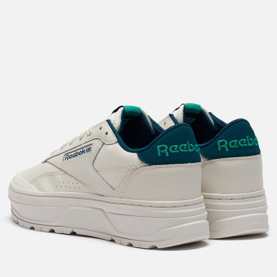 Женские кроссовки Reebok Club C Double GEO Chalk/Midnight Pine/Future Teal