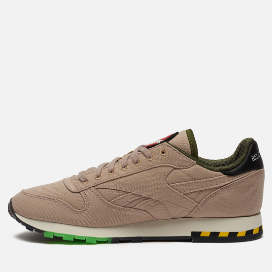 Мужские кроссовки Reebok x Ghostbusters Classic Leather Modern Beige/Black/Blaze Yellow