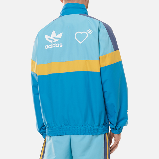 Мужская куртка adidas Originals x Human Made Windbreaker Light Aqua/St. Fade Gold
