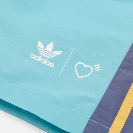 Мужские шорты adidas Originals x Human Made Wind Light Aqua/St. Fade Gold