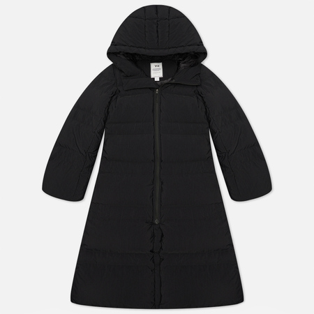 Женский пуховик Y-3 Classic Puffy Down Hoodie Coat, цвет чёрный, размер XS