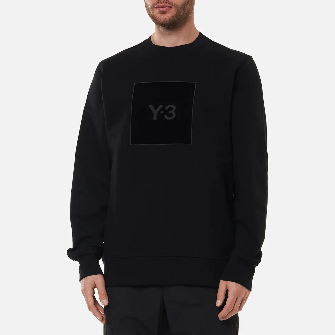 Y-3 Мужская толстовка Square Graphic Logo Crew Neck