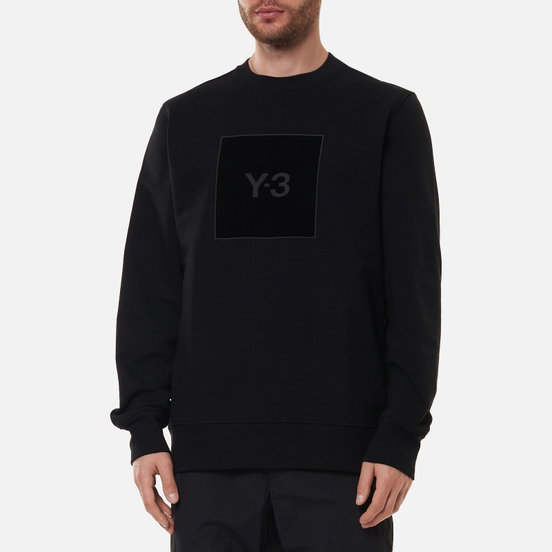 Мужская толстовка Y-3 Square Graphic Logo Crew Neck Black