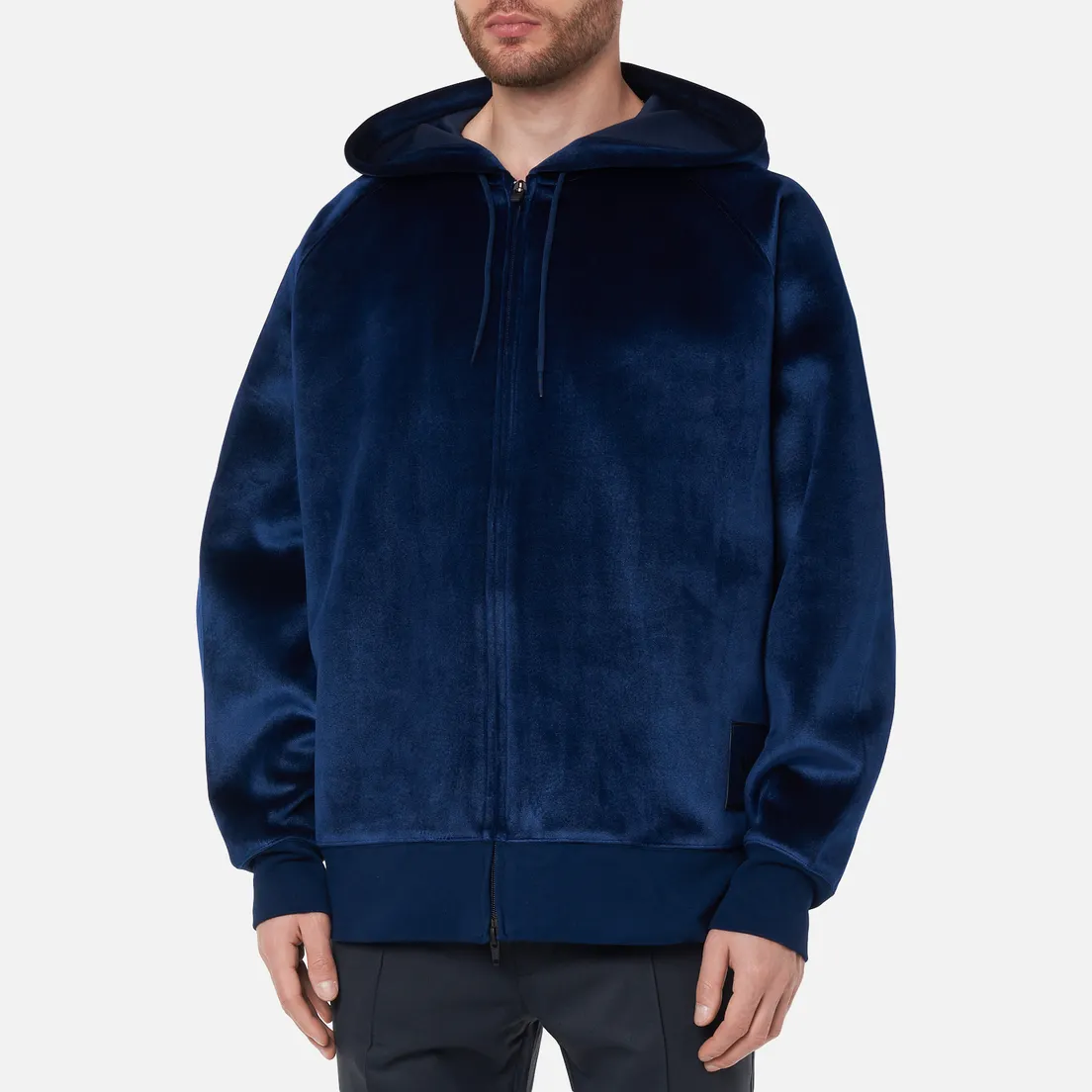 Y-3 Мужская толстовка Square Velvet Spacer Full-Zip Hoodie