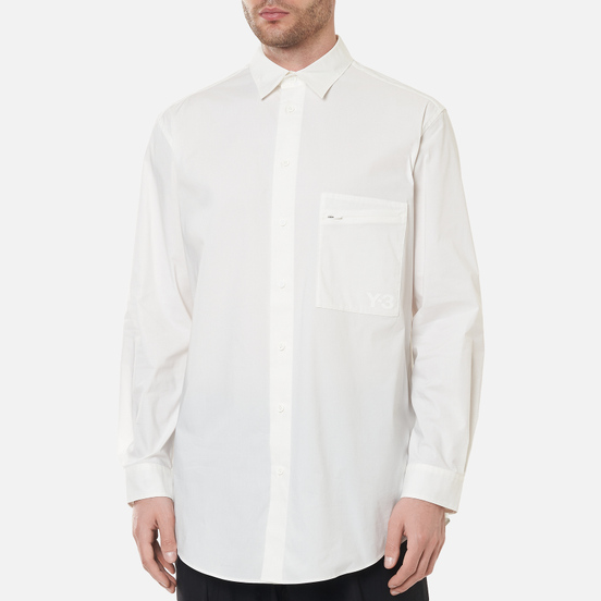Мужская рубашка Y-3 Classic Chest Logo Button-Down Core White