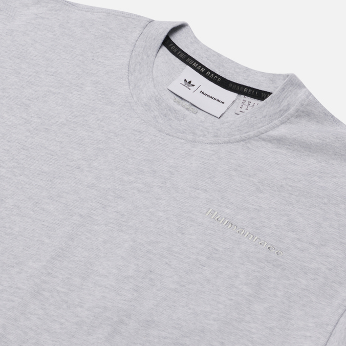 Мужская футболка adidas Originals, цвет серый, размер L HB8818 x Pharrell Williams Human Race Basics - фото 2