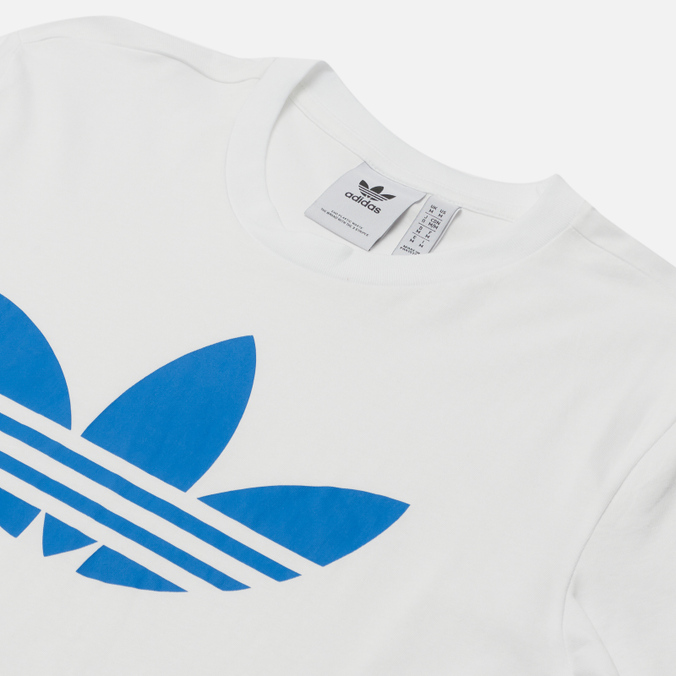 Мужская футболка adidas Originals, цвет белый, размер S HC7167 Trefoil Crew - фото 2