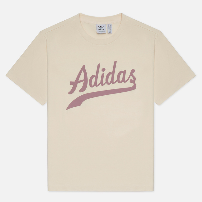 Женская футболка adidas Originals, цвет бежевый, размер 36