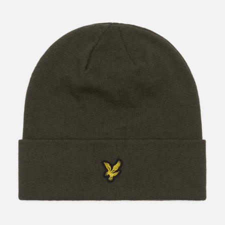 Шапка Lyle & Scott Merino Wool Blend, цвет оливковый