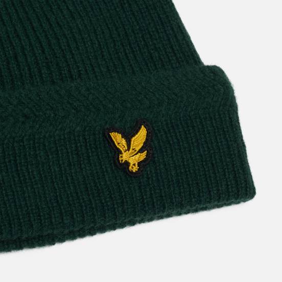 Шапка Lyle & Scott Racked Rib Beanie Jade Green