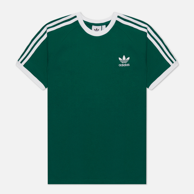 Мужская футболка adidas Originals, цвет зелёный, размер S HE9546 Adicolor Classics 3-Stripes - фото 1