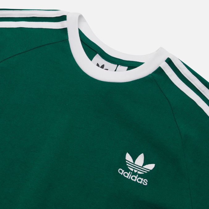 Мужская футболка adidas Originals, цвет зелёный, размер S HE9546 Adicolor Classics 3-Stripes - фото 2