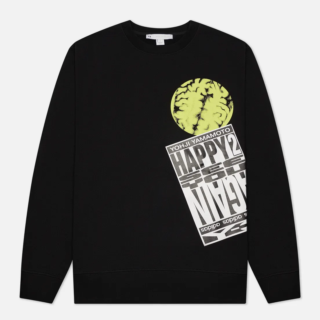 Y-3 Мужская толстовка Chapter 1 Optimistic Illusions Crew Neck