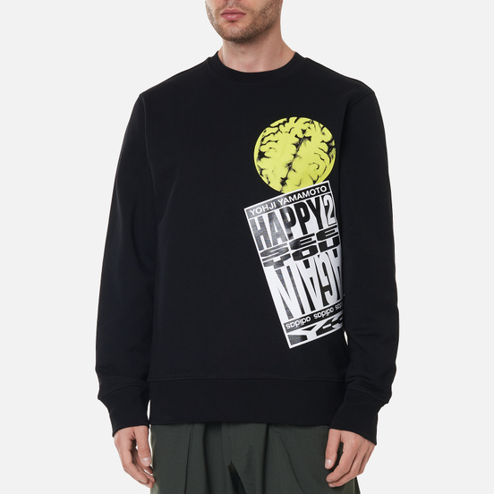 Мужская толстовка Y-3 Chapter 1 Optimistic Illusions Crew Neck Black