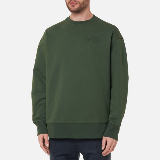 Мужская толстовка Y-3 Classic Chest Logo Y-3 Crew Neck Shadow Green