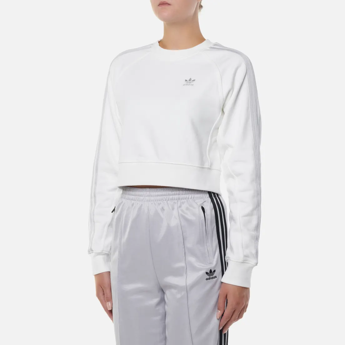 adidas Originals Женская толстовка Adicolor Classics High Shine Crew Hoodie