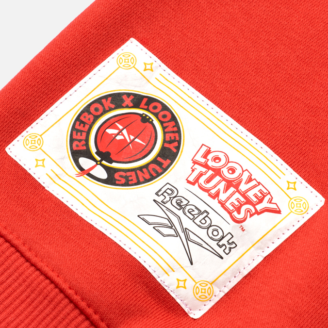 Мужская толстовка Reebok, цвет красный, размер XS HG1516 x Looney Tunes Print Crew - фото 3