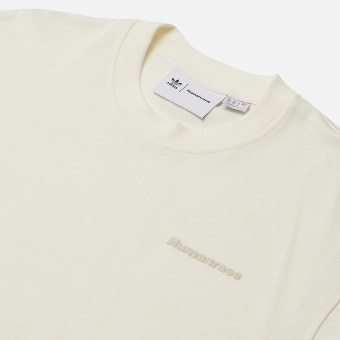Мужская футболка adidas Originals, цвет белый, размер S HG1803 x Pharrell Williams Basics Human Race Logo - фото 2