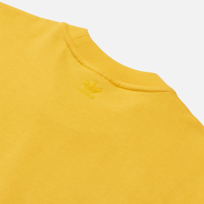 Мужская футболка adidas Originals, цвет жёлтый, размер S HG1806 x Pharrell Williams Basics Human Race Logo - фото 3