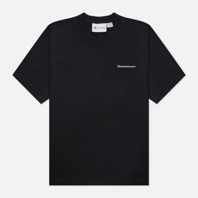 Мужская футболка adidas Originals, цвет чёрный, размер XS HG1807 x Pharrell Williams Basics Human Race Logo - фото 1