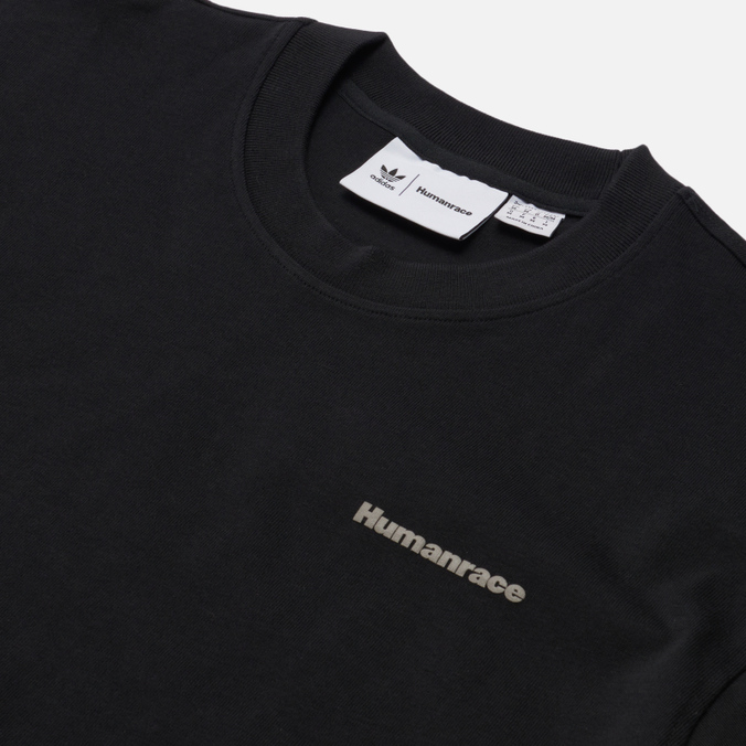 Мужская футболка adidas Originals, цвет чёрный, размер XS HG1807 x Pharrell Williams Basics Human Race Logo - фото 2