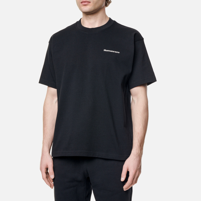 Мужская футболка adidas Originals, цвет чёрный, размер XS HG1807 x Pharrell Williams Basics Human Race Logo - фото 4