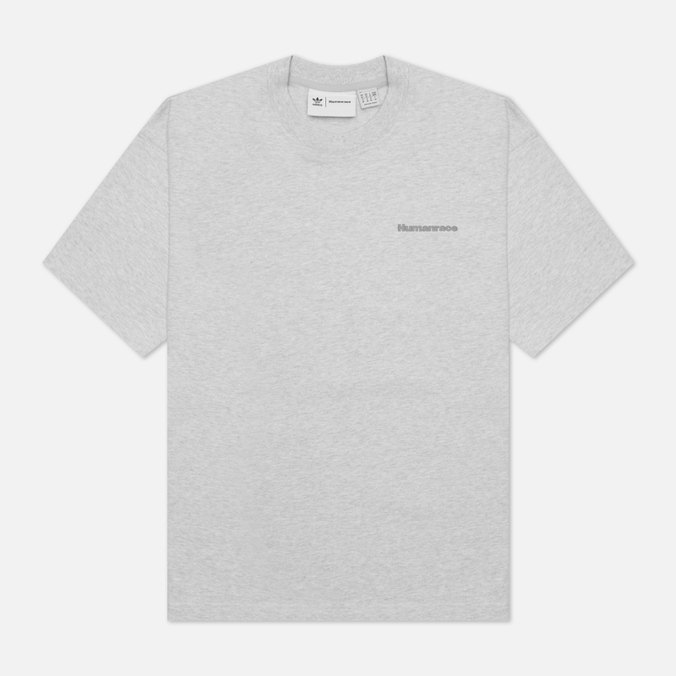 Мужская футболка adidas Originals, цвет серый, размер S HG1808 x Pharrell Williams Basics Human Race Logo - фото 1