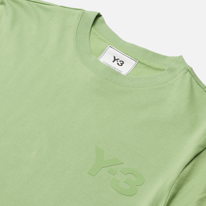 Женская футболка Y-3, цвет зелёный, размер XS HG6125 Classic Logo - фото 2