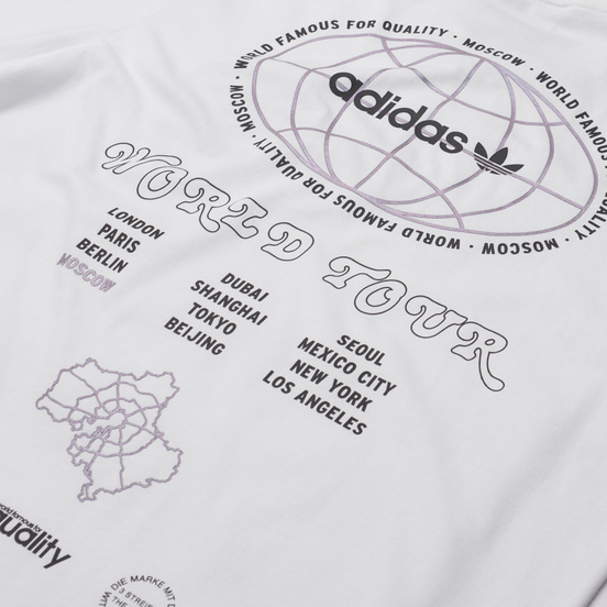 Мужская футболка adidas Originals Moscow World Tour White